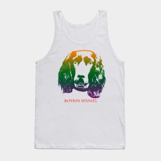 The boykin spaniel head is Violet, Green, Orange Tank Top